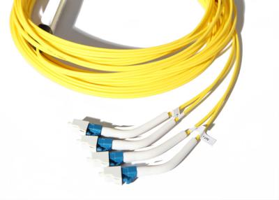 Cina Il cavo su ordinazione di fibra ottica Y ha torto i connettori 2,0/3,0 millimetri di rivestimento giallo in vendita