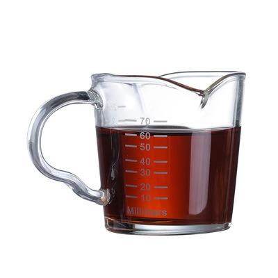 China Free Sample Beaker Cup Borosilicate Food Grade Sustainable Glass Multifunctional Measuring Cup With Handle for sale