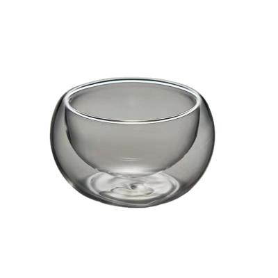 China Sustainable Lead Free High Borosilicate 50ml Double Wall Glass Mugs For Tea for sale