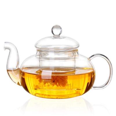 China High Sustainable Borosilicate Glass Flower Teapot Large Capacity Cold Water Jug for sale