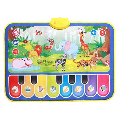 China Learning& 2019 Hot Sale Electronic Mat Piano Playing Mat Animal Musical Toy Game for sale