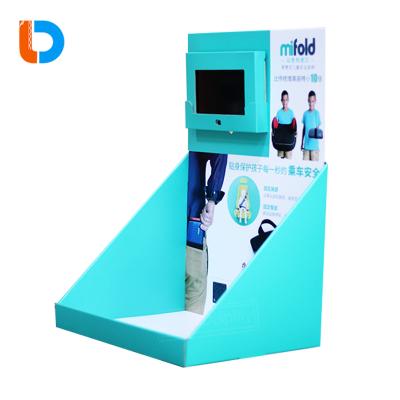 China Customized Advertising Cardboard Counter Top Presentation Box Cardboard LCD Display for sale