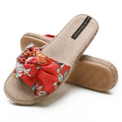 China 2023 Fashion Trend Women's Cork Hawaiian Bohemia Floral House Slide Arch Support Women Orthopedic Comfy Slippers for sale