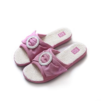 China Anti-slip interior fashion design spring and autumn with jewel circle house slippers for sale