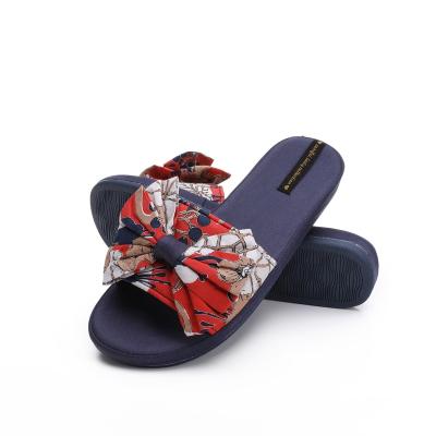 China 2023 Hot Selling Wholesale Europe Breathable Durable With Bowknot Design Slides Slippers for sale