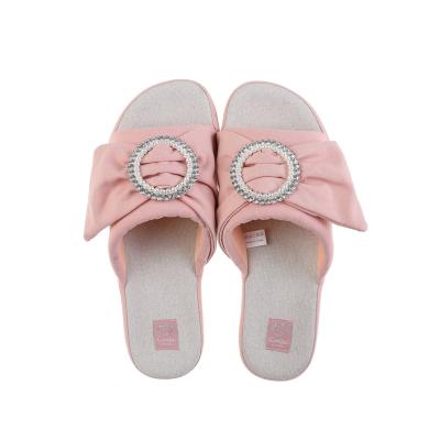 China Wholesale Anti-Static Evil Eye Slippers With Round Jewelery Design Ladies Fashion Slips Slippers for sale