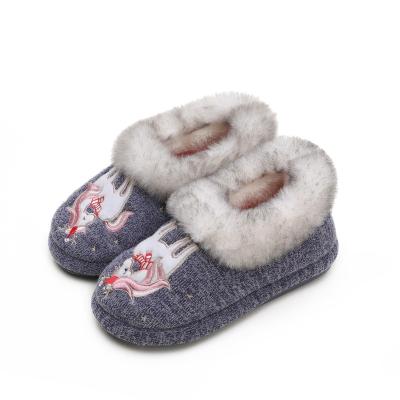 China Wholesale Cute Fashion Trend Cartoon Reindeer Theme Winter Keep Warm Slippers For Women for sale