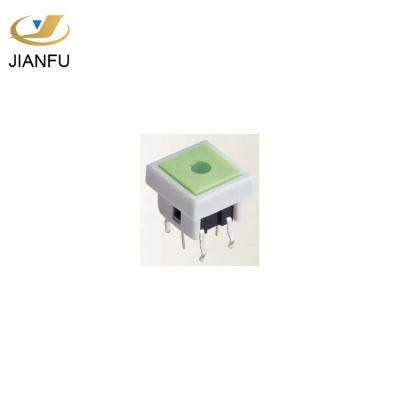 China Server / Laptop / Set Top Box / Audio 6mm Video Green Square Led PCB On Off Push Button Switch for sale