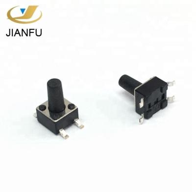 China Covers manual available on black button 4.5mm smd tact switch for sale