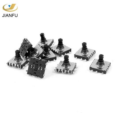 China Compact size and low-profile shapes 6 pin smt 4 multiway steering and central push switch for sale