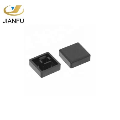 China 12x12mm Tact Switch Key Black Tactile Square Cap 12x12mm for sale