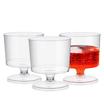 China Wholesale Champagne Cups Glass Goblet Wine Cup Plastic Wedding Drinking Glasses Home Restaurant Hotel for sale