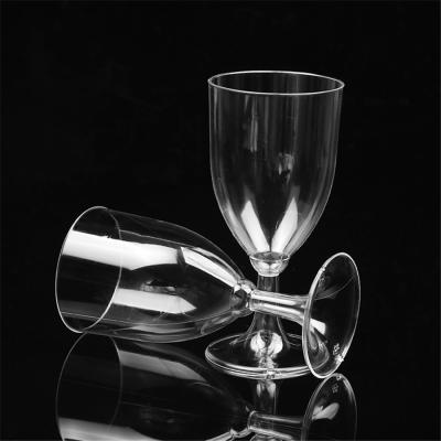 China Wholesale Champagne Cups Glass Goblet Wine Cup Plastic Wedding Drinking Glasses Home Restaurant Hotel for sale