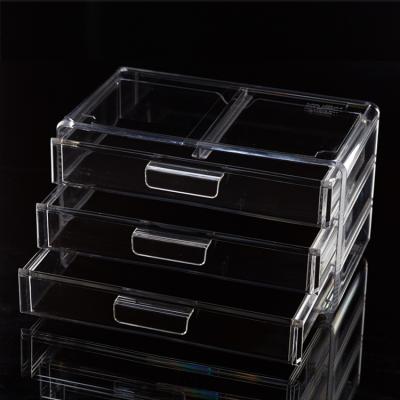 China Modern Cheap High Quality Hot Selling Makeup Storage Box Container Plastic Organizer Drawer for sale