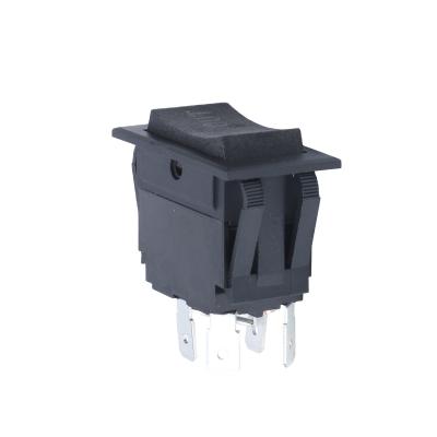 China DOUBLE DOUBLE RESET CONTACT ON-OFF ON ROCKER HIGH POWER SWITCH 16A 250VAC 1E4 t120/55 6pins 3 position RESET CONTACT long life safety for sale