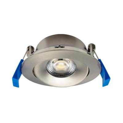 China Modern original design nickel brass all-in-one slim led cct insulation switchable downlight ip65 switchable spot led recessed low for sale