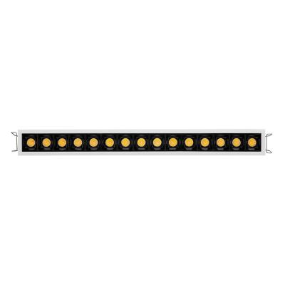 China Contemporary High Efficiency Anti-glare LED Beam Light 20W 30W 30 Degree Angle Recessed Commercial Spot Linear LED Downlight for sale