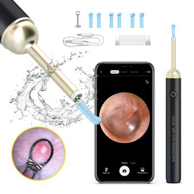 China For Amazon Hot Sale Mini Otoscope Wifi Inspection Ear Wax Remover 2022 Obvious Ear Wax Remover Compatible For Android/IOS for sale