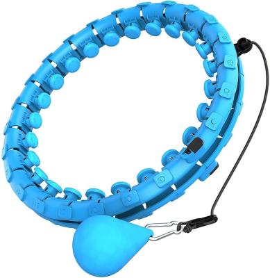 China Fitness Accessories Smart Weighted Fit Circle For Adults Weight Loss, 24 Detachable Knots, 2 In 1 Adomen Fitness Massager, Great For Adults And Beginne for sale