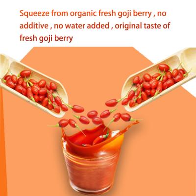 China Sugar-Free Factory Supply Fresh-squeezed Fructus Lycii Juice Ningxia Goji Berry juice for sale