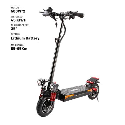 China Dual Motor17.5Ah EU UK Unisex Adult Folding Mobility Scooter 48V 1000W Electric Scooters 10 Inch Off Road Fat Tire Dropship for sale