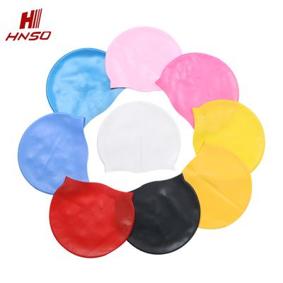 China Silicone Durable Promotional Waterproof Cheap Naked Swim Cap Custom Logo Available for sale