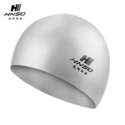 China Durable Custom Printed Waterproof 100% Silicone Swim Caps For Swimming for sale