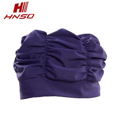 China High Quality Durable Extra Large Fabric Women Swim Hat Hearing Protection Bathing Swimming Hat for sale