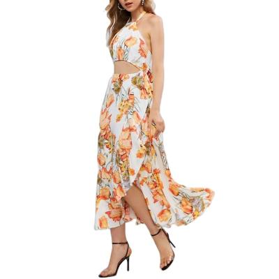 China China manufacturer Fashion Floral Anti-wrinkle Dress For Women Maxi Dress Women Casual Outfits for sale