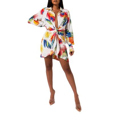 China Anti-wrinkle Women Clothing Floral Print T-shirt Dress Fashionable Oversized Women for sale