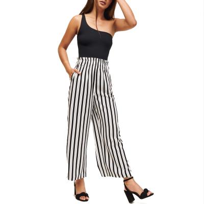 China Hot Sale QUICK DRY Striped Plus Size Bell Bottom Women's Pants Custom Casual Pants Women for sale