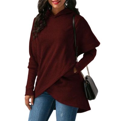 China China Manufacturer QUICK DRY Plus Size Long Sheath Solid Casual Warm Hooded Women's Hoodies for sale