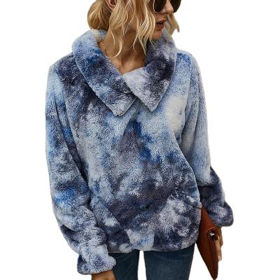 China QUICK DRY Custom Tie Dye Fleece Women's Long Sleeve Sweatshirt Winter Hoodies Pullover Hoodies for sale