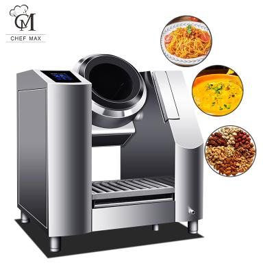 China Restaurant Canteen Chefmax Intelligent Multifunctional Electric Automatic Stir Frying Cooking Machine Automatic Drum for sale