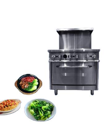 Cina Chefmax Traditional Commercial 4 6 Burner Cooker ETL Custom Vertical Gas Oven Cooking Pot Stove Range With Oven in vendita