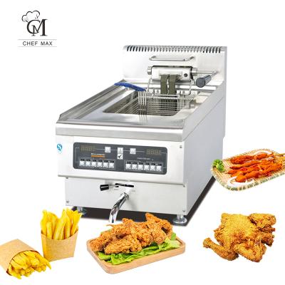 China Fast Food Restaurant Chefmax Commercial Custom 5.5KW Stainless Steel Computer Control Smart Electric Deep Fryer Machine for sale