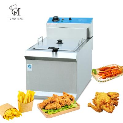 中国 Chefmax Stainless Steel Commercial Industrial Single Basket Table Electric Deep Frying Machine Deep Fryer 販売のため