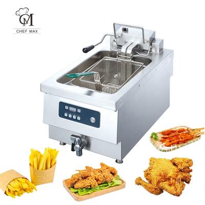 China Fast Food Restaurant Kitchen Equipment Custom Table Cylinder Single Bowl Automatic Double Lift Electric Deep Fryer Deep Fryers zu verkaufen