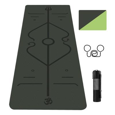 China New Design Modern Fitness Equipments Thick Unisex Easy Carry Yoga Mat Anti Slip Carry Yoga Mat for sale