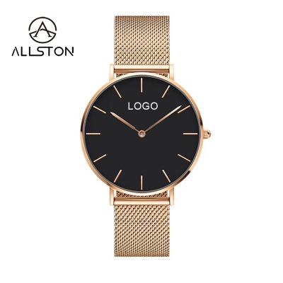 China Hot Selling Japan Quartz Movement High Quality Men's Water Resistant Quick Release Stainless Steel Mesh Strap Watch for sale