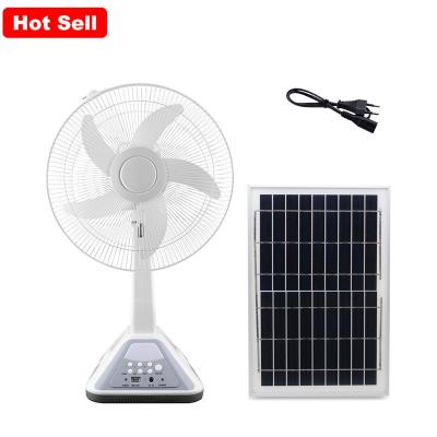 China OEM outdoor solar fan with built-in cheap price solar rechargeable high quality LED fan set factory solar panel DC manufacturer good for sale