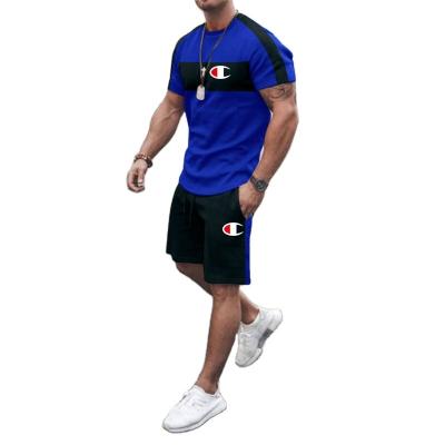 China Best Price High Quality Breathable Cheap Round Neck Shorts Suit Of 2022 Summer Collection Fashion Men'S T-shirts for sale