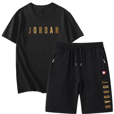 China Spring QUICK DRY custom oversized t-shirt and shorts wholesale logo set men, men's t-shirt and shorts set for sale