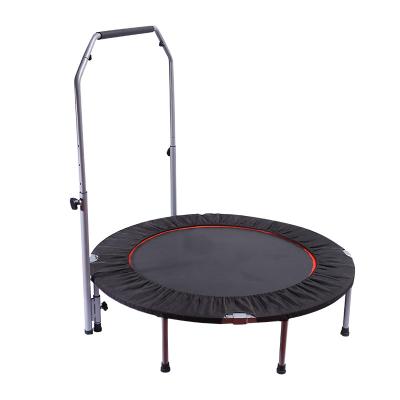 China Without New Protective Trampoline Net 4-Folding Mini Trampoline With Handle Kids Gym for sale