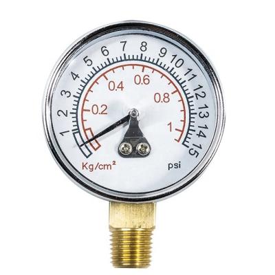 China Chrome Plated Brass Diaphragm Industrial Pressure Gauge (Vertical Installation Lower Mount(Lm)) for sale