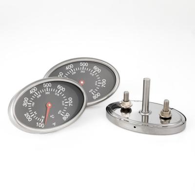 China Waterproof Bimetal Oven Thermometer High Accuracy Measuring Stainless Steel BBQ Grill Meat Thermometer for sale