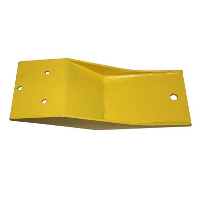 China Industry Custom Spot Welding And Fully Welding Part Stamping Powdercoated Sheet Metal Bending Panel Support In Yellow for sale