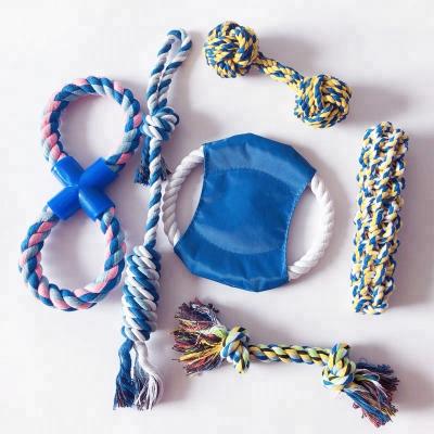 China Viable Toys Set, Interactive Puppy Teethers Cotton Rope Chew Dog Rope Toys for Small Medium Dogs for sale