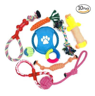 China 10 Pack Viable Puppy Pet Rope Toys for Small to Medium Dogs for sale