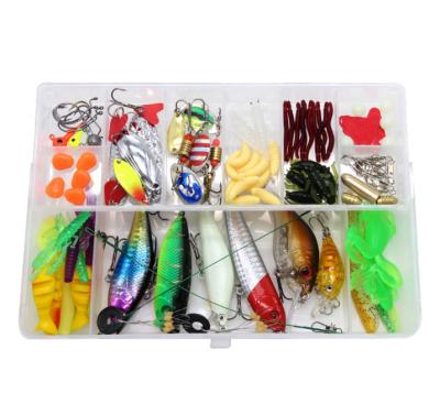 China 101pcs Fishing Lures Kit For Freshwater Bait Tackle Kit For Bass Trout Salmon Fishing Accessories Tackle Box. MIXED for sale